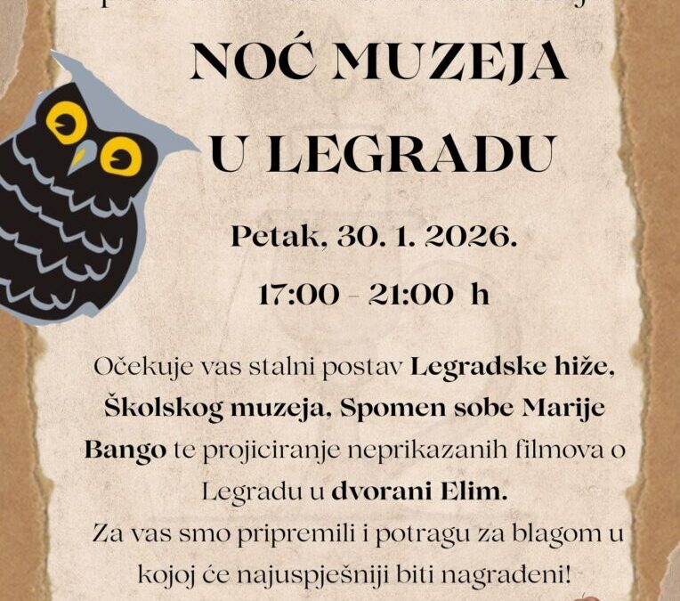 POZIVNICA – NOĆ MUZEJA U LEGRADU