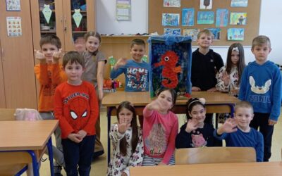 Učenici 1. razreda matične škole i 4. razreda PŠ Kutnjak izradili radove od recikliranog materijala za 3. krug natjecanja RCGO Piškornica