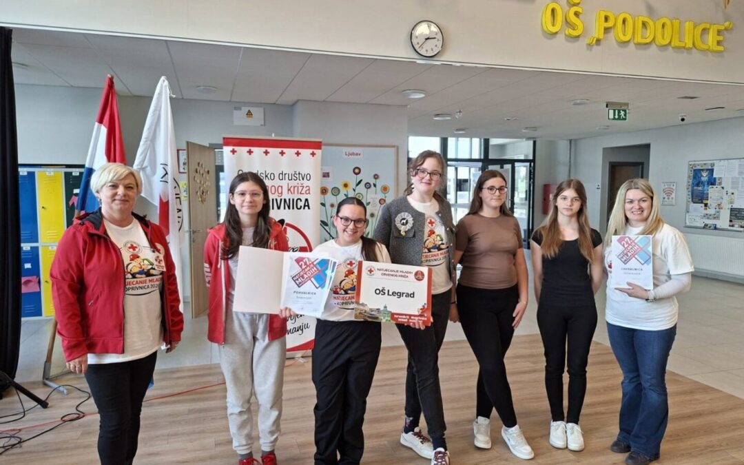 EKIPA PODMLATKA CRVENOG KRIŽA OŠ LEGRAD SUDJELOVALA NA NATJECANJU MLADIH CK U ORGANIZACIJI GDCK KOPRIVNICA